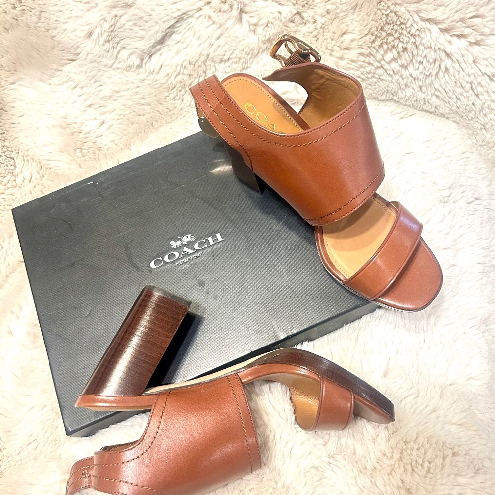 Coach Semi Matte Calf Dark Saddle